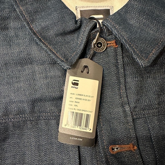 BNWT G Star Raw Mens Full Button Denim Jean Jacket Size XXL - Picture 5 of 13